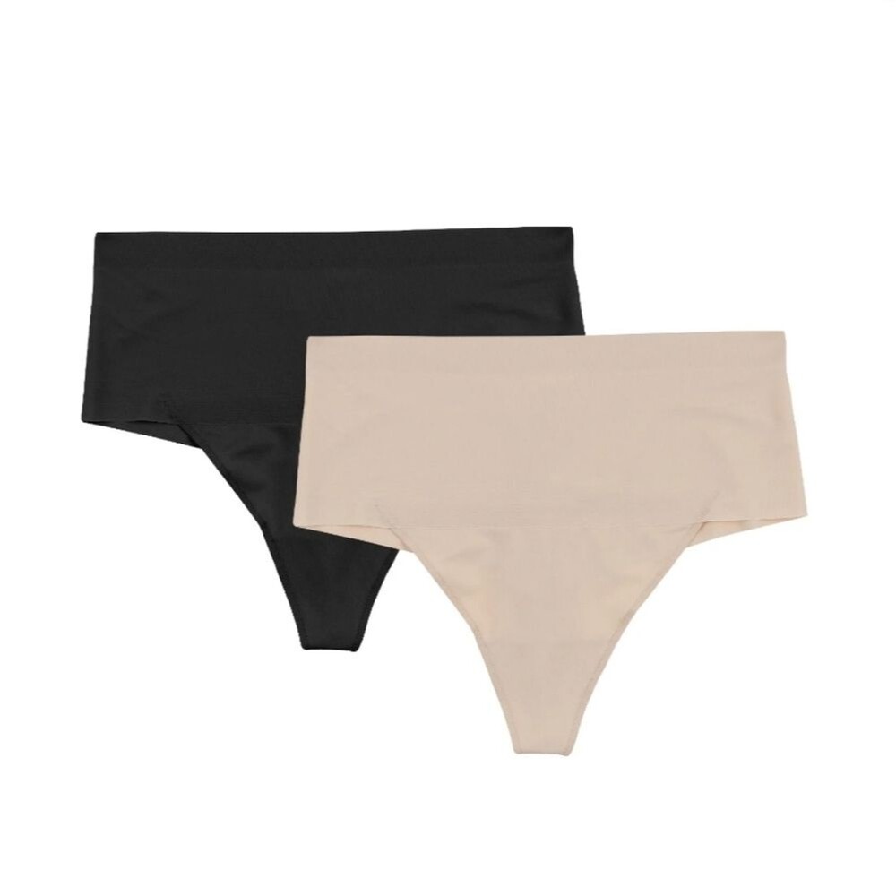 Maidenform Women's Light Control Shaping Thong 2-Pack, Style FLS080, Size XL
